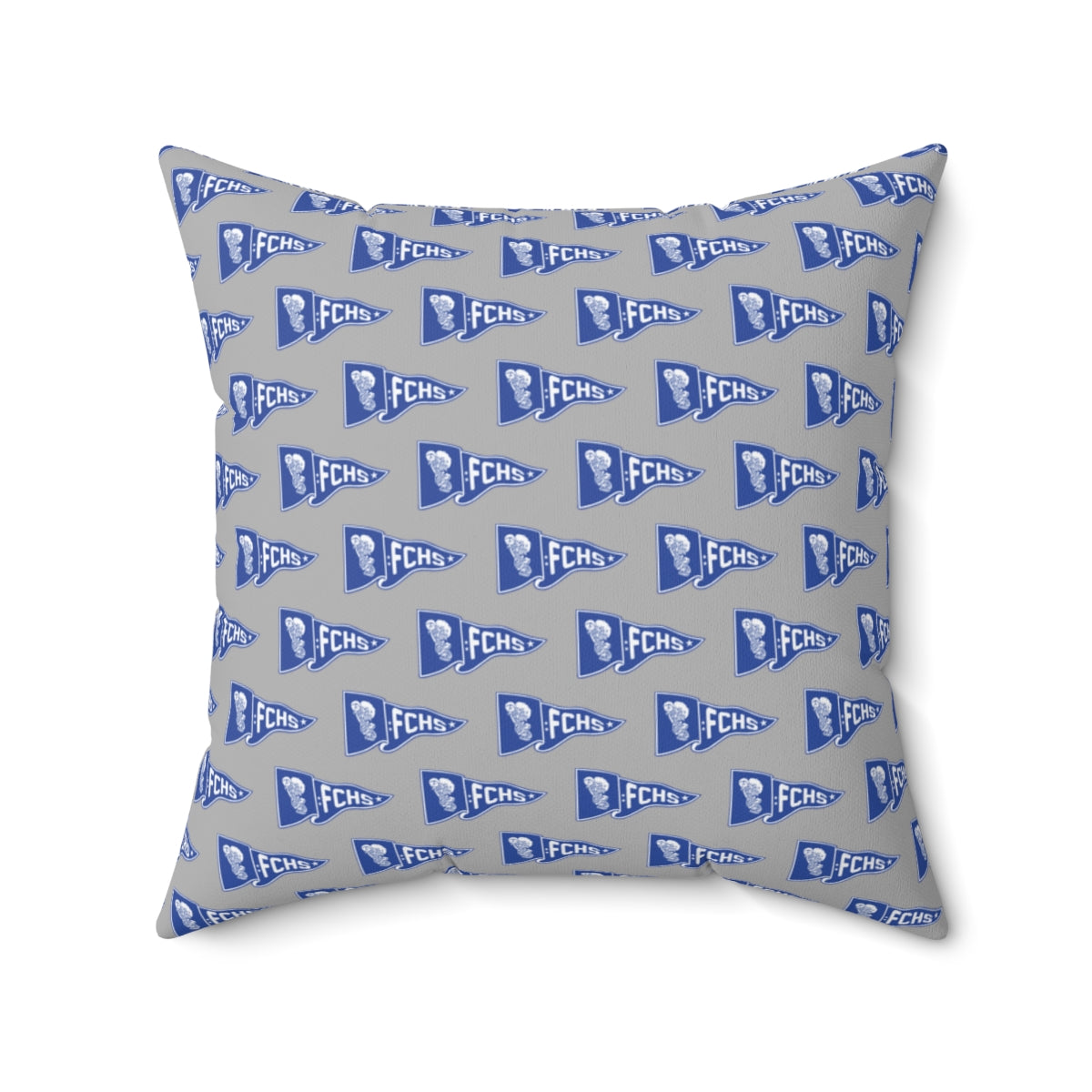 Gray Freeburg Midgets Pennant Pattern Spun Polyester Square Pillow