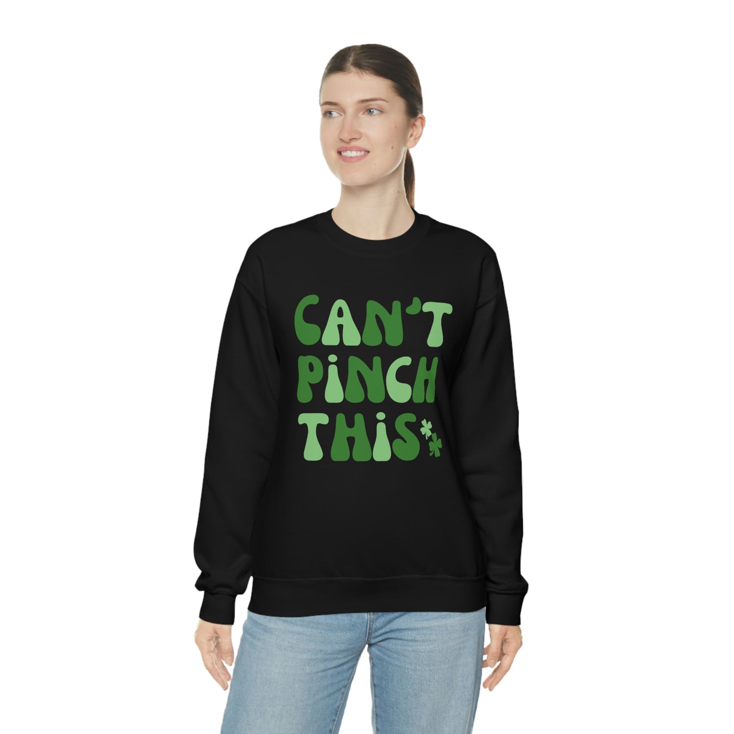 St. Patrick's Day "Can't Pinch This" Design Unisex Heavy Blend Crewneck Sweatshirt
