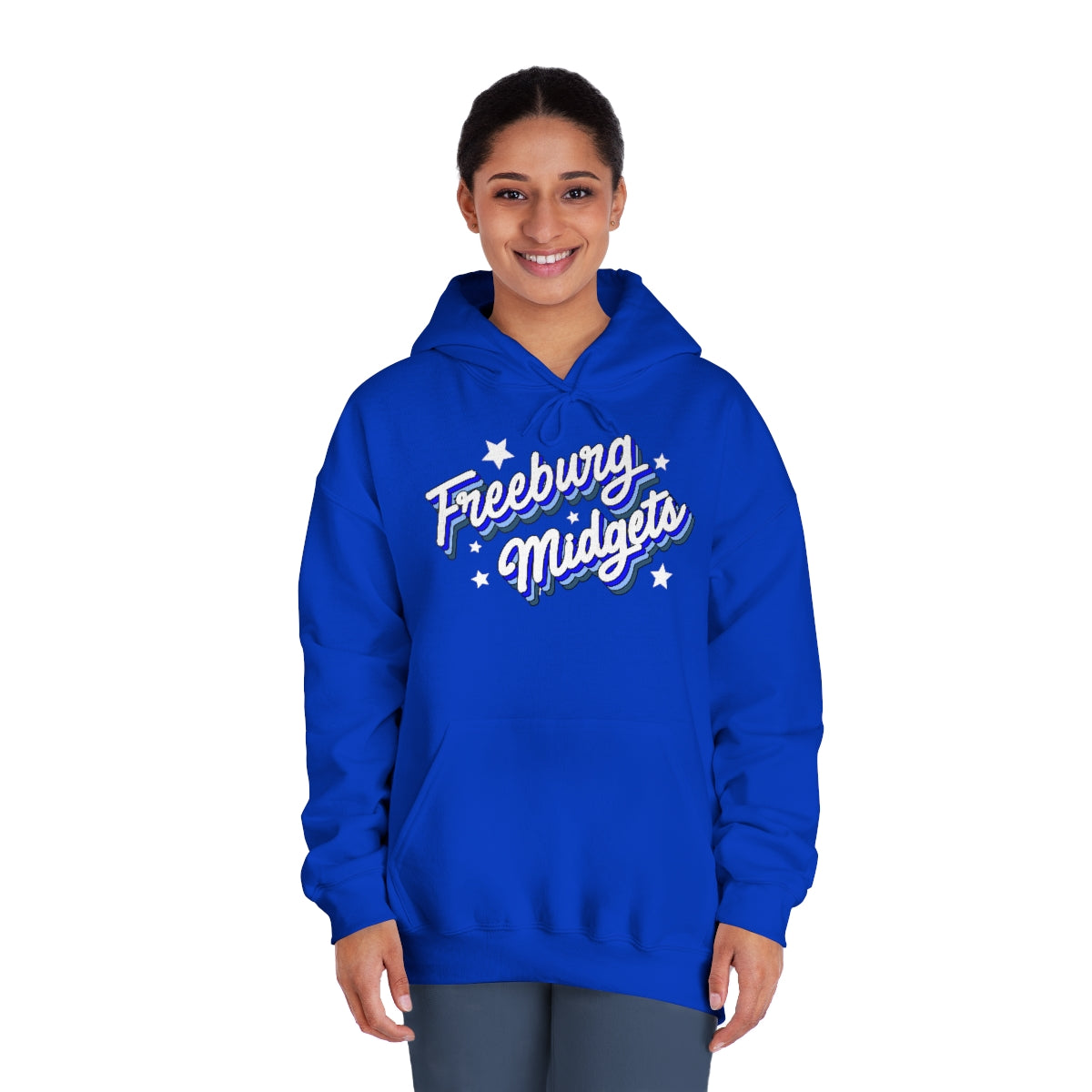 Retro Freeburg Midgets Unisex DryBlend® Hooded Sweatshirt