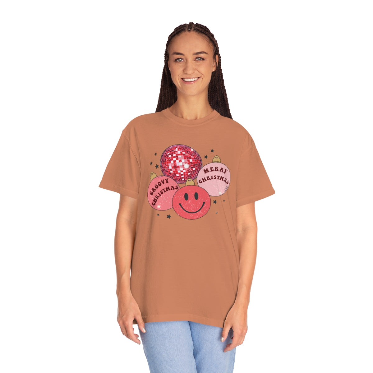 Groovy Christmas Unisex Garment-Dyed Comfort Colors PREMIUM T-shirt