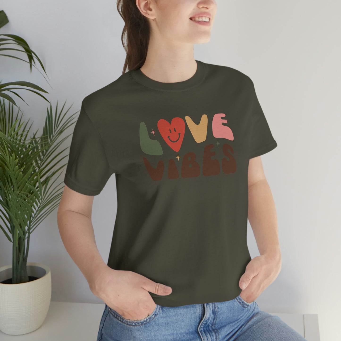 "Love Vibes" Unisex Jersey Short Sleeve Tee