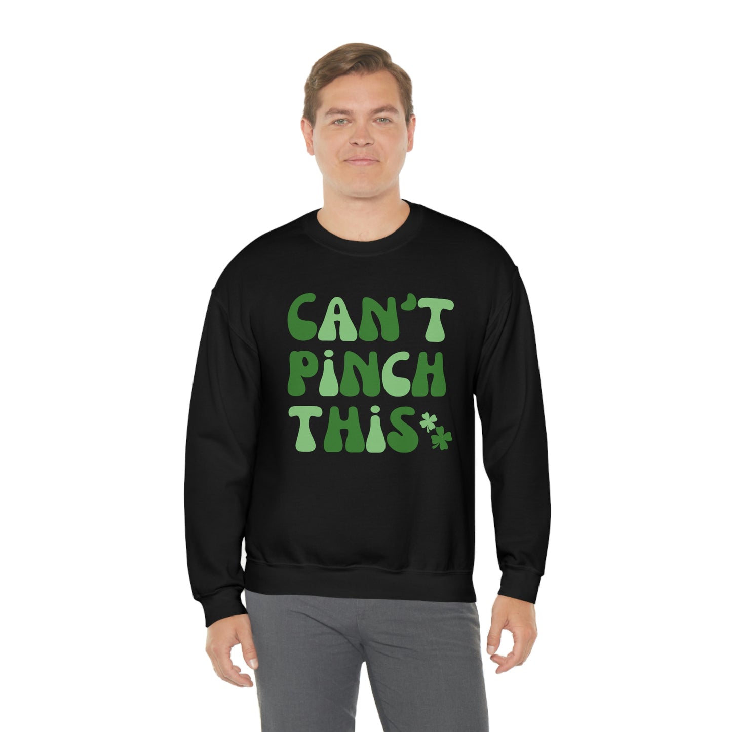 St. Patrick's Day "Can't Pinch This" Design Unisex Heavy Blend Crewneck Sweatshirt
