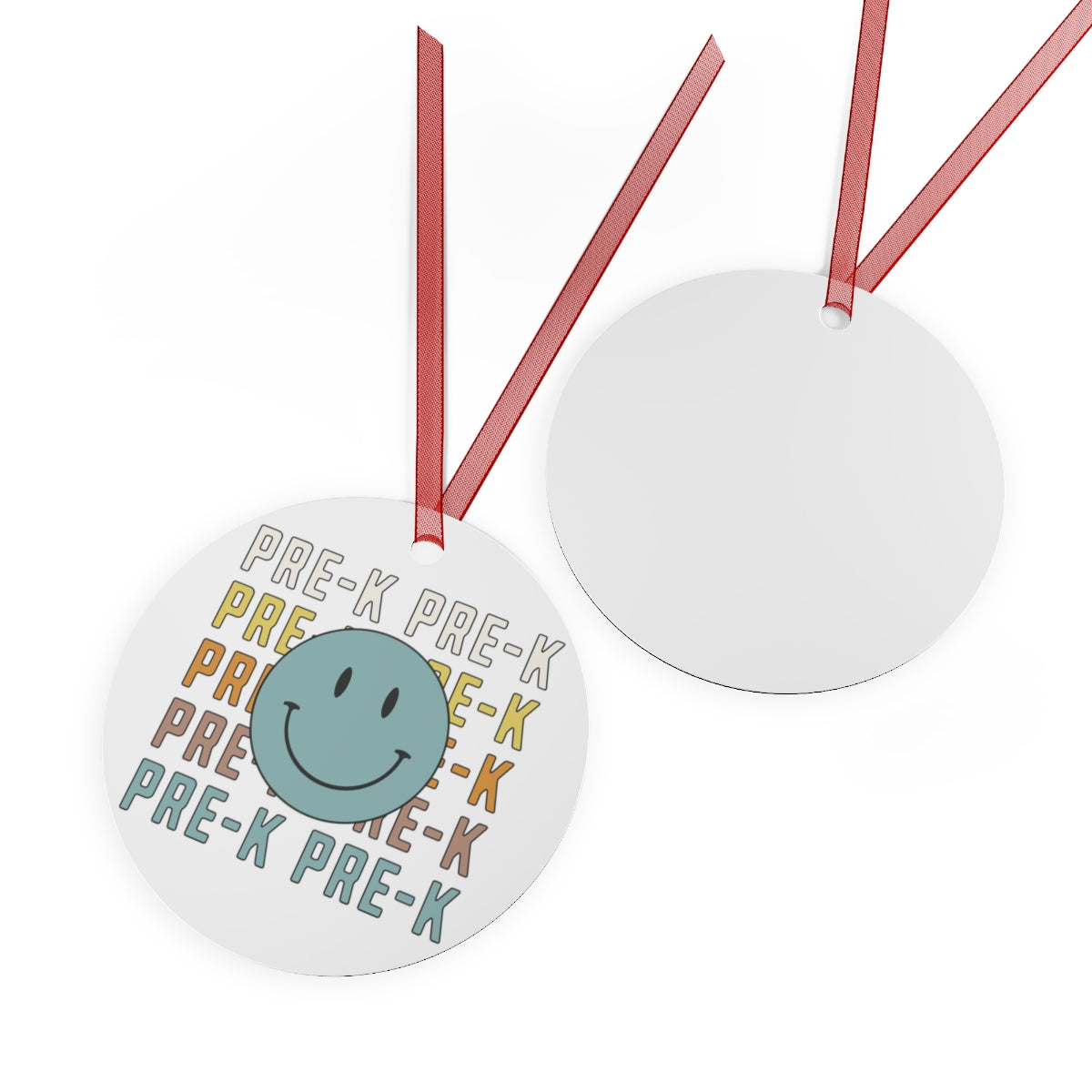 Pre-K White Rustic Boho Metal Ornaments