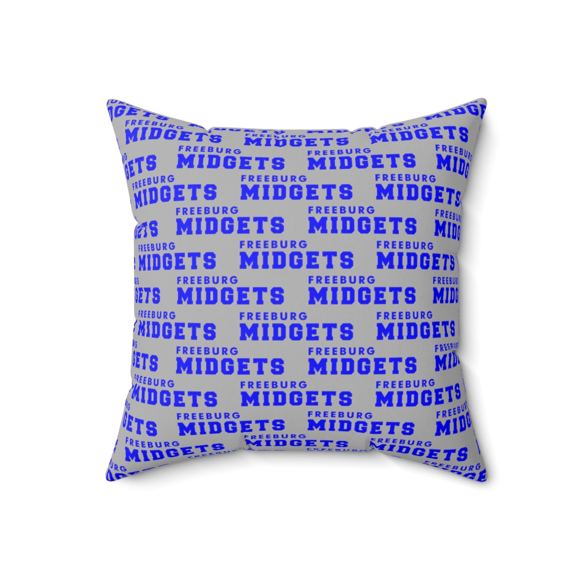 Gray Freeburg Midgets Spun Polyester Square Pillow