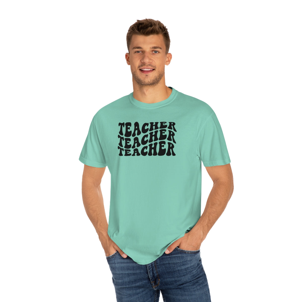 Teacher Black Print Unisex Garment-Dyed PREMIUM T-shirt