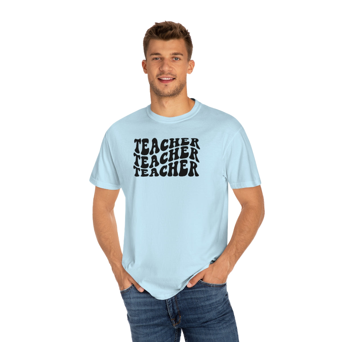 Teacher Black Print Unisex Garment-Dyed PREMIUM T-shirt