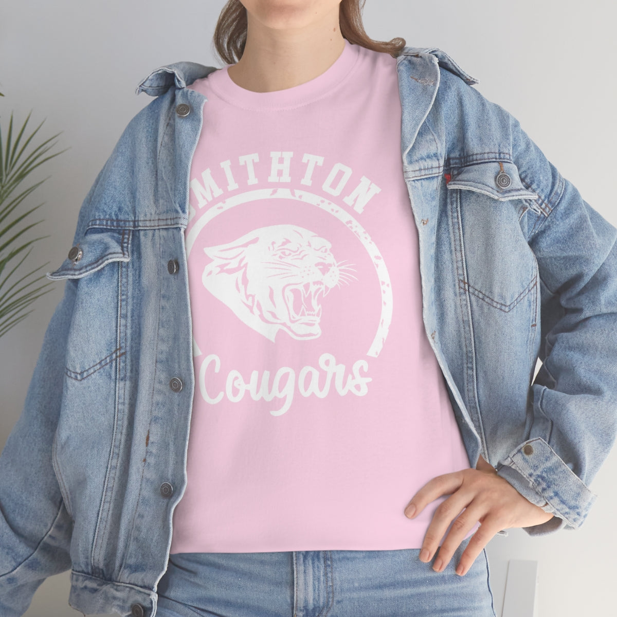 Smithton Cougars - White Imprint Unisex Heavy Cotton Tee
