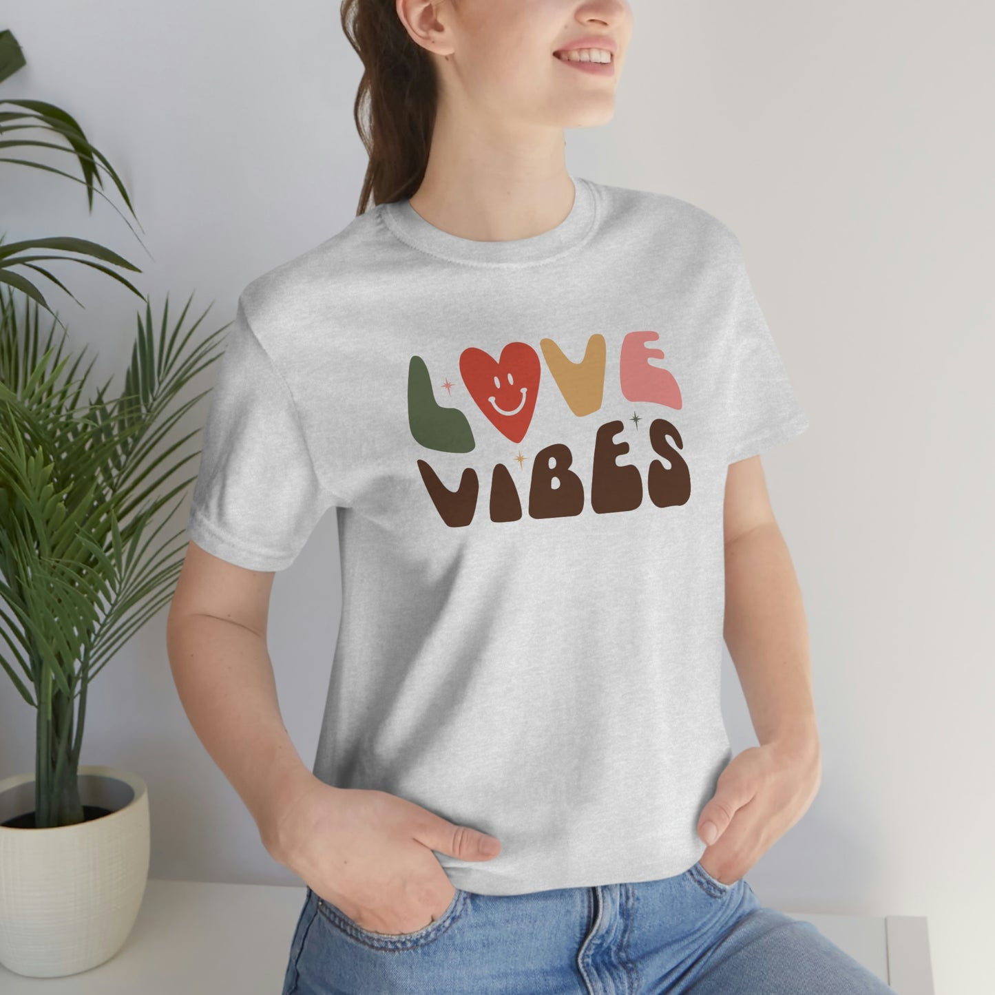 "Love Vibes" Unisex Jersey Short Sleeve Tee