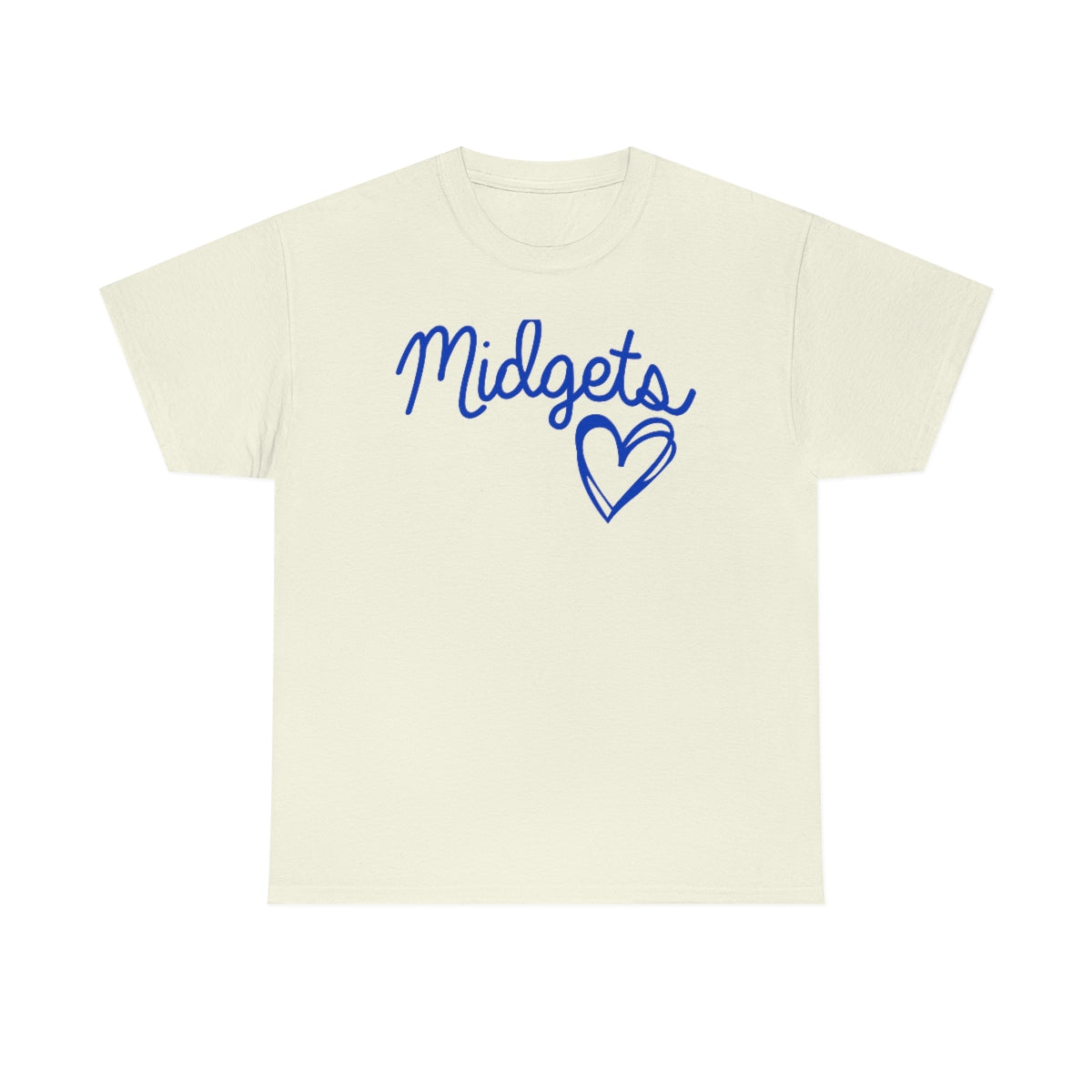 Midget Blue Heart Unisex Heavy Cotton Tee