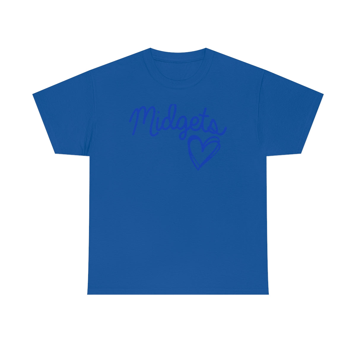 Midget Blue Heart Unisex Heavy Cotton Tee