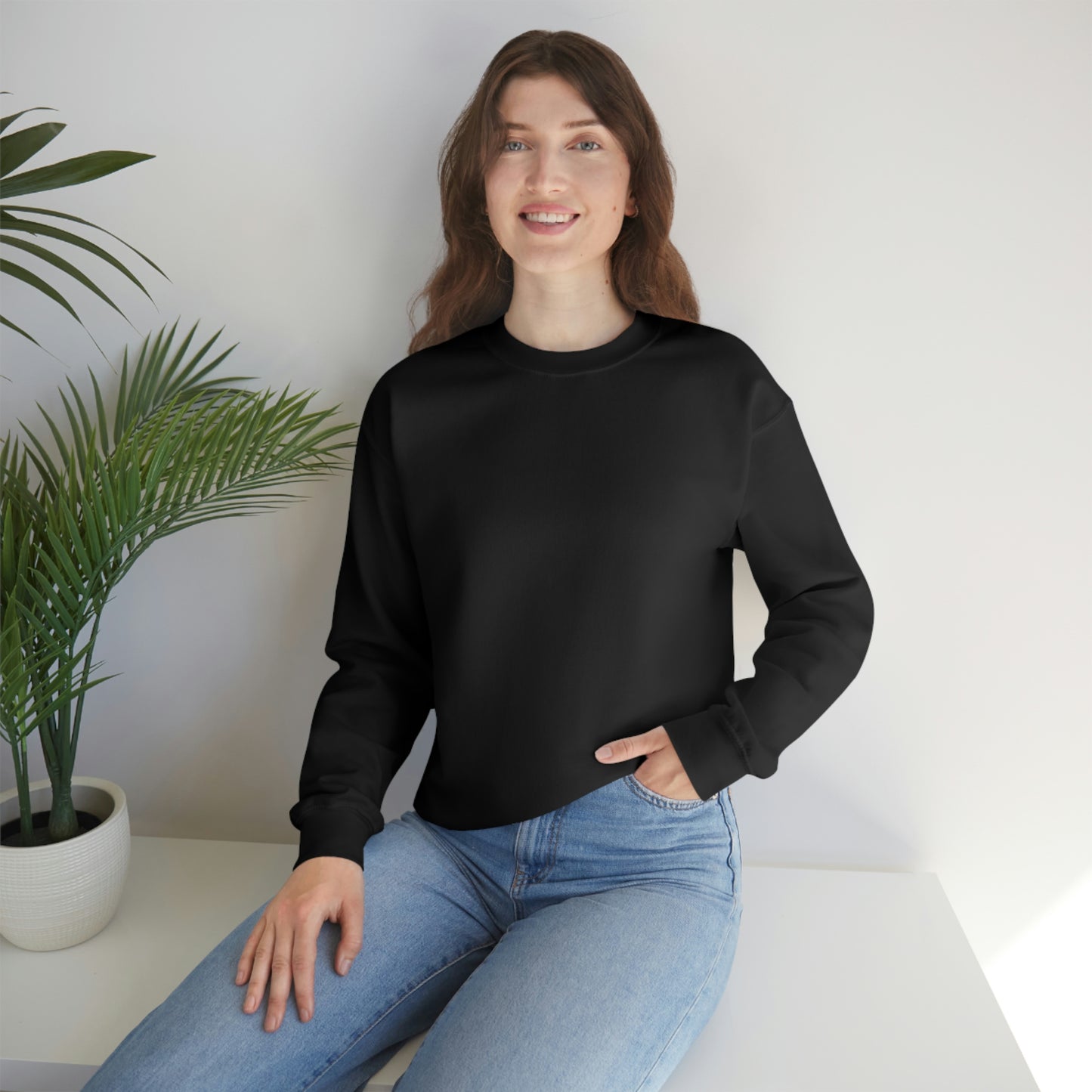 "Love Love Love" Black Print Unisex Heavy Blend™ Crewneck Sweatshirt