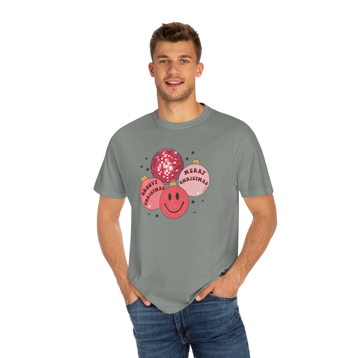 Groovy Christmas Unisex Garment-Dyed Comfort Colors PREMIUM T-shirt