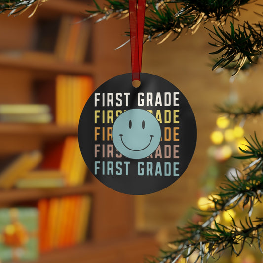First Grade Black Rustic Boho Metal Ornaments