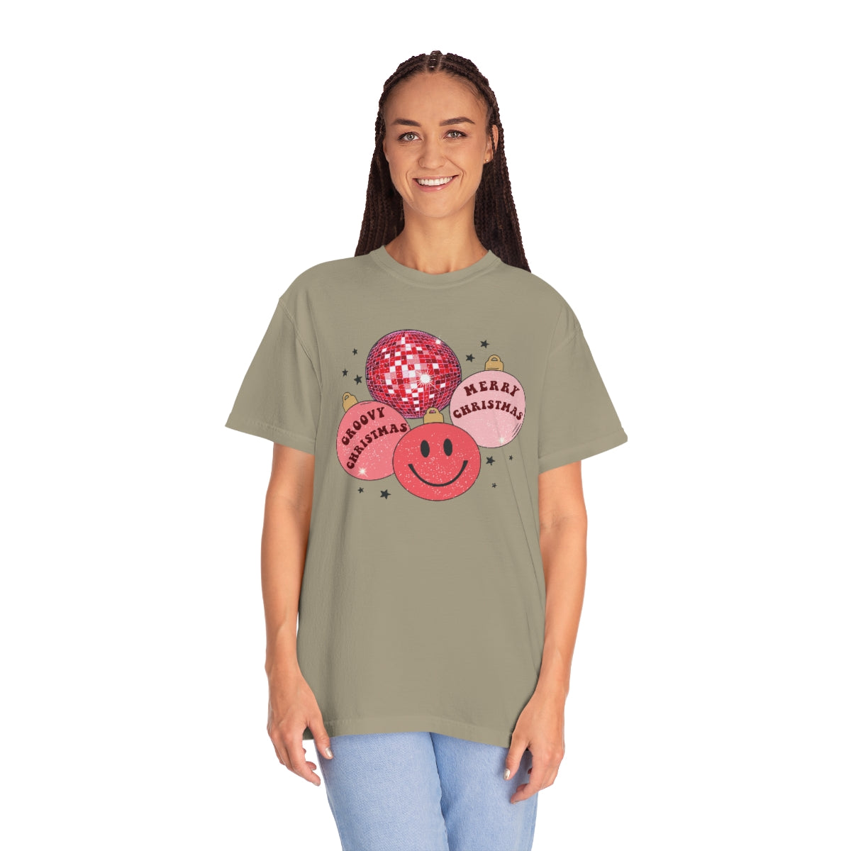 Groovy Christmas Unisex Garment-Dyed Comfort Colors PREMIUM T-shirt