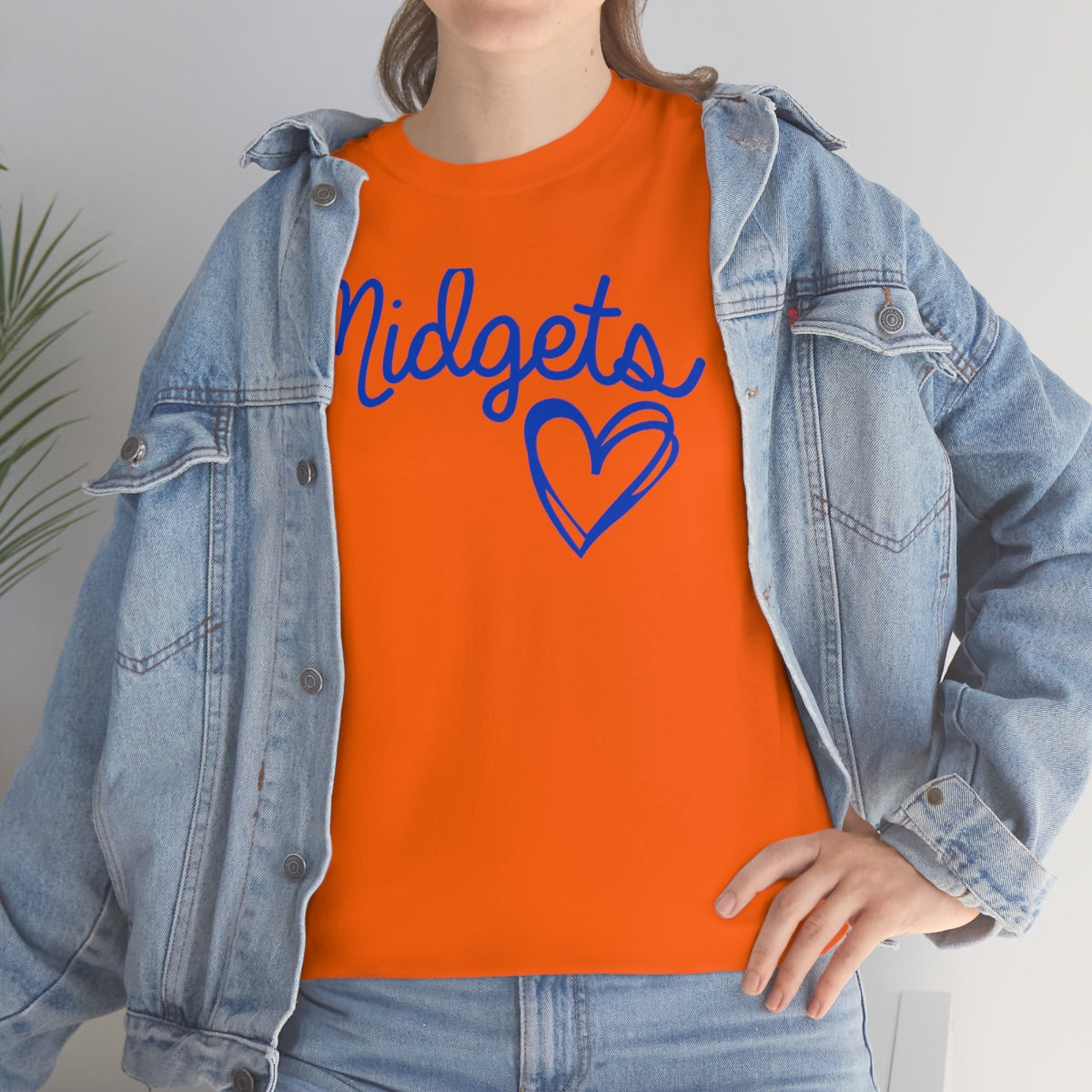 Midget Blue Heart Unisex Heavy Cotton Tee