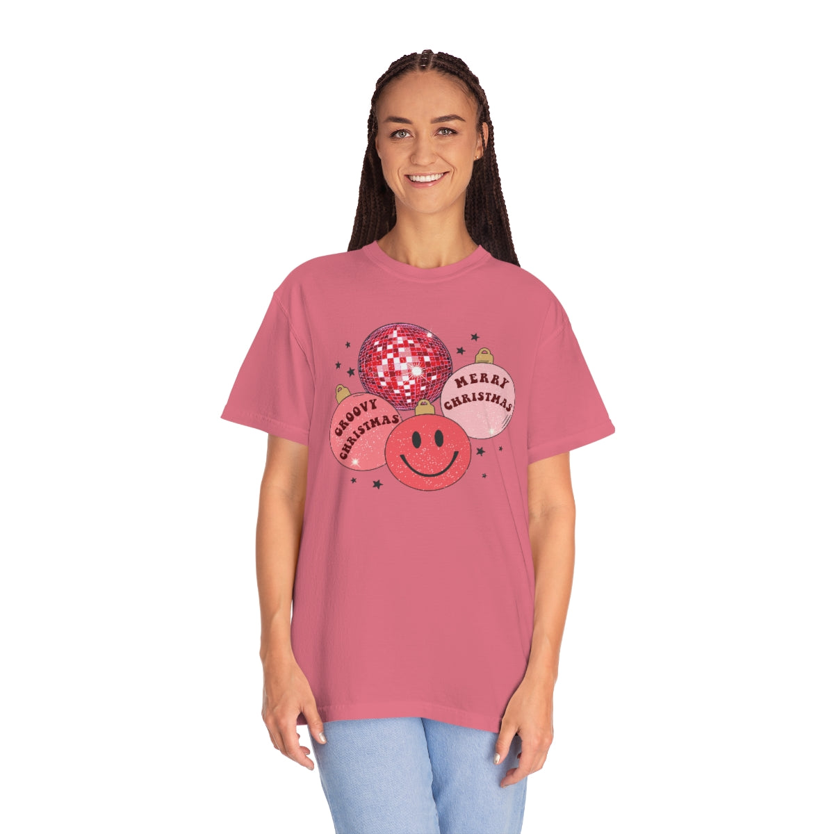 Groovy Christmas Unisex Garment-Dyed Comfort Colors PREMIUM T-shirt