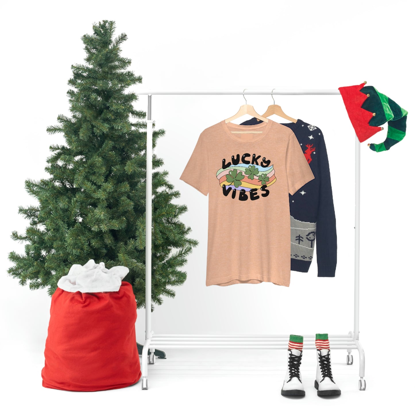 St. Patrick's Day "Lucky Vibes" Unisex Jersey Short Sleeve Tee