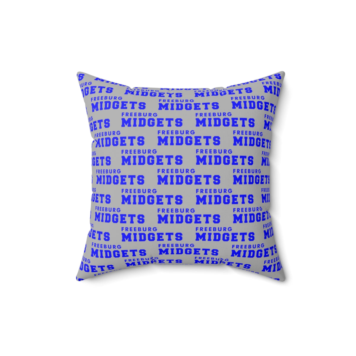 Gray Freeburg Midgets Spun Polyester Square Pillow