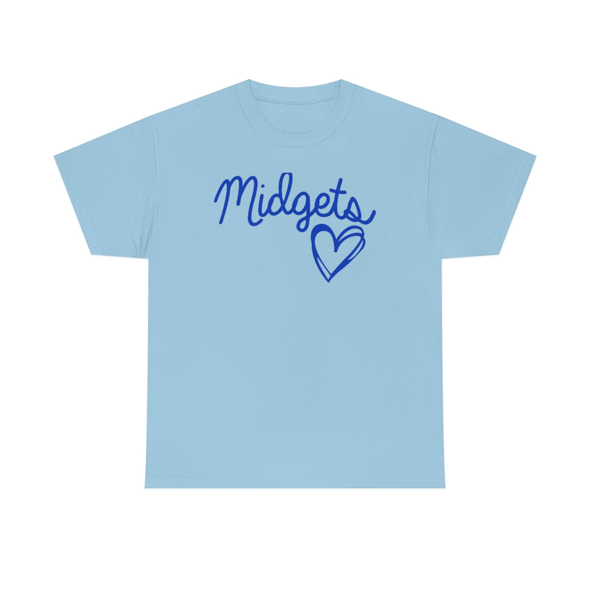 Midget Blue Heart Unisex Heavy Cotton Tee