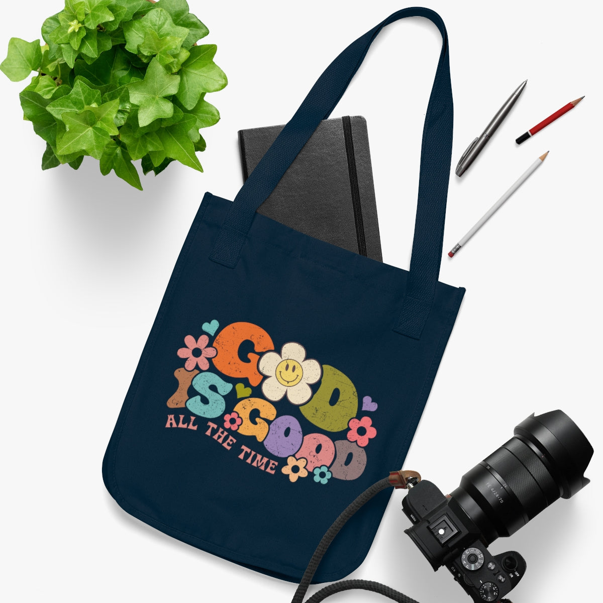 God is Good Organic Canvas Tote Bag