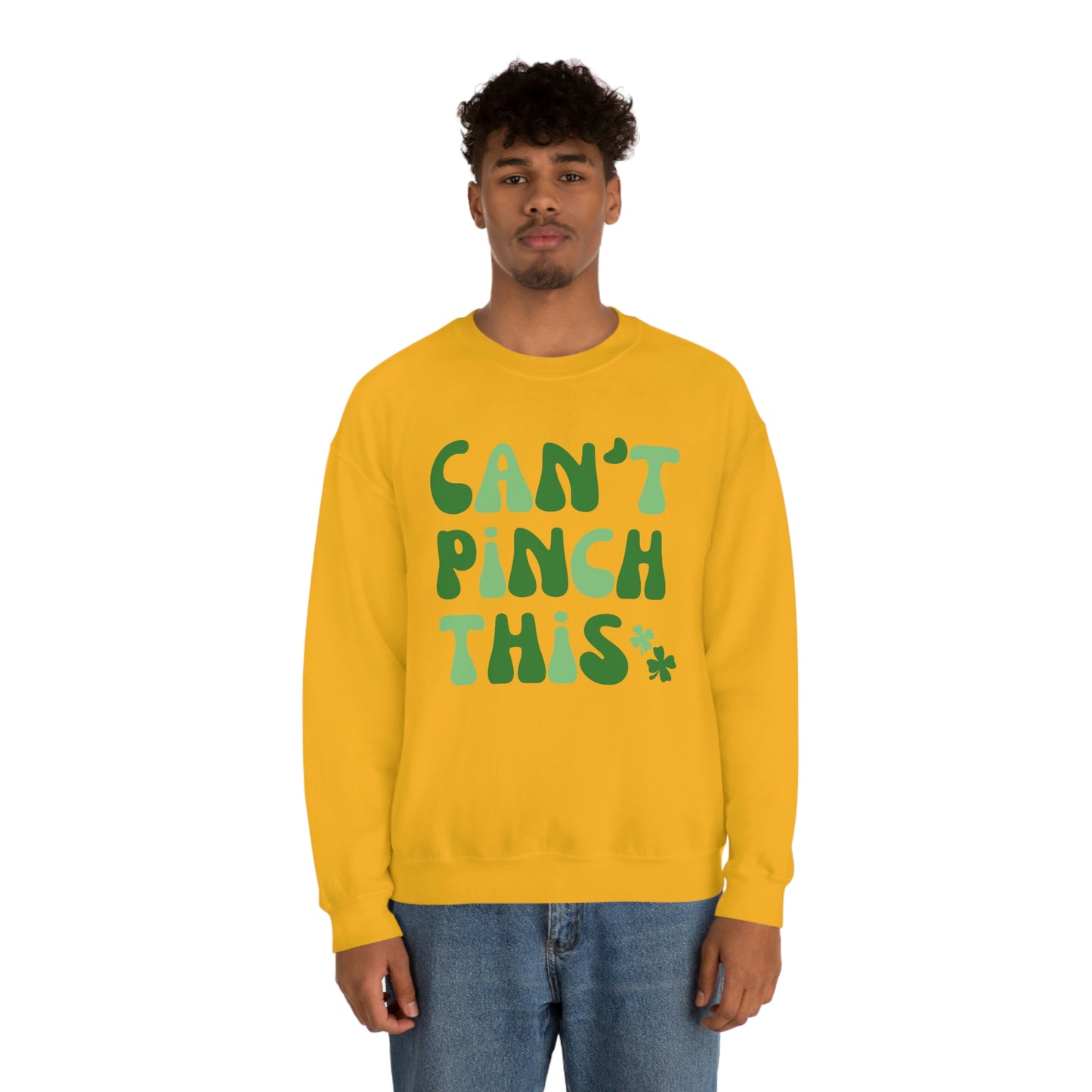 St. Patrick's Day "Can't Pinch This" Design Unisex Heavy Blend Crewneck Sweatshirt