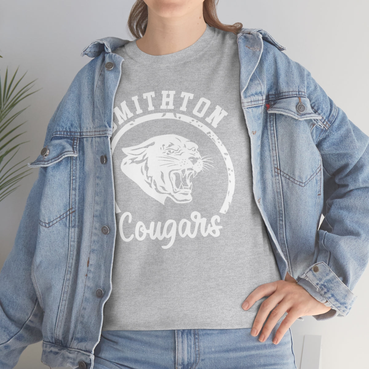 Smithton Cougars - White Imprint Unisex Heavy Cotton Tee