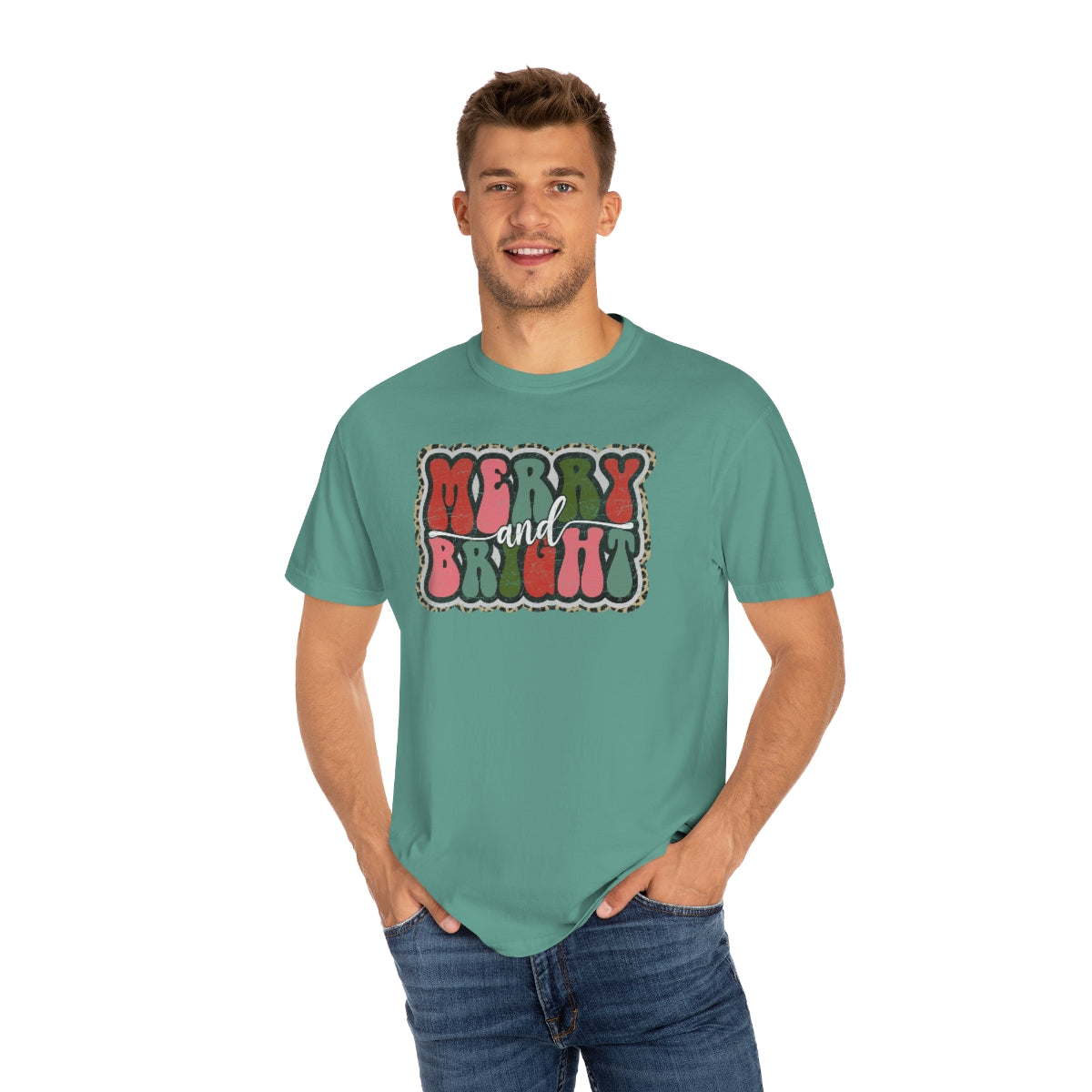 Merry and Bright Unisex Garment-Dyed Comfort Colors PREMIUM T-shirt