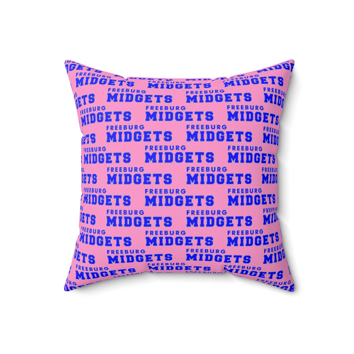 Pink Freeburg Midgets Spun Polyester Square Pillow