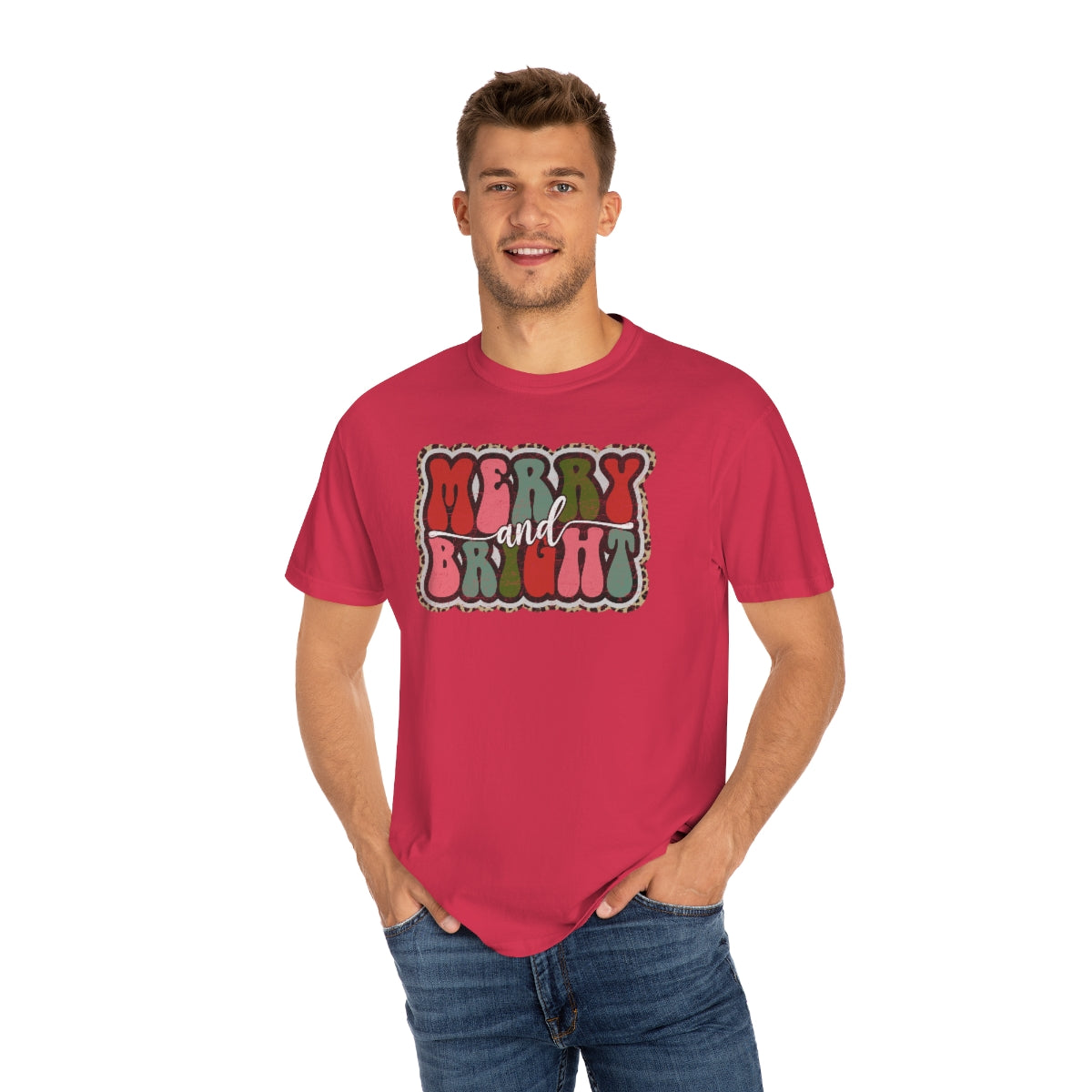 Merry and Bright Unisex Garment-Dyed Comfort Colors PREMIUM T-shirt