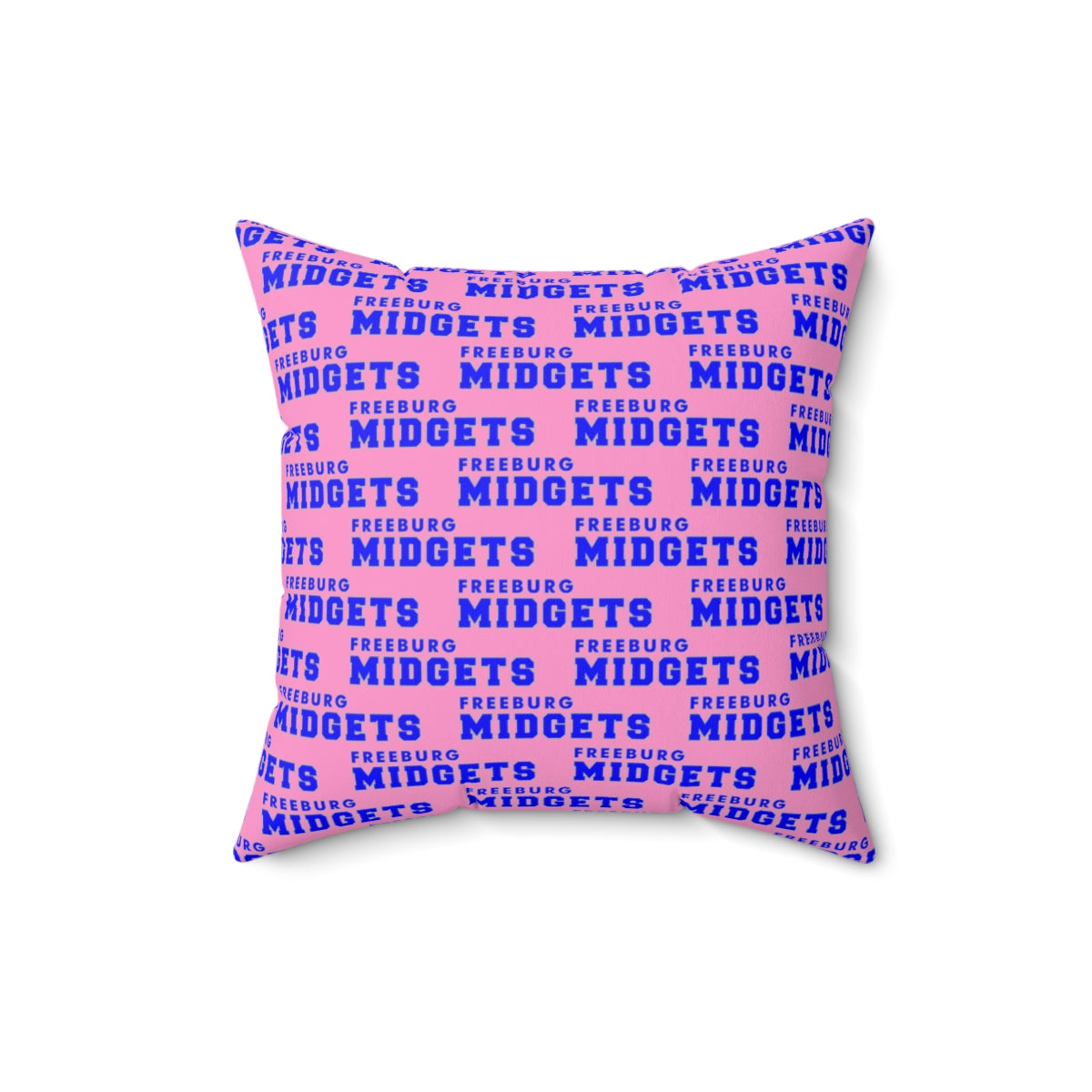 Pink Freeburg Midgets Spun Polyester Square Pillow