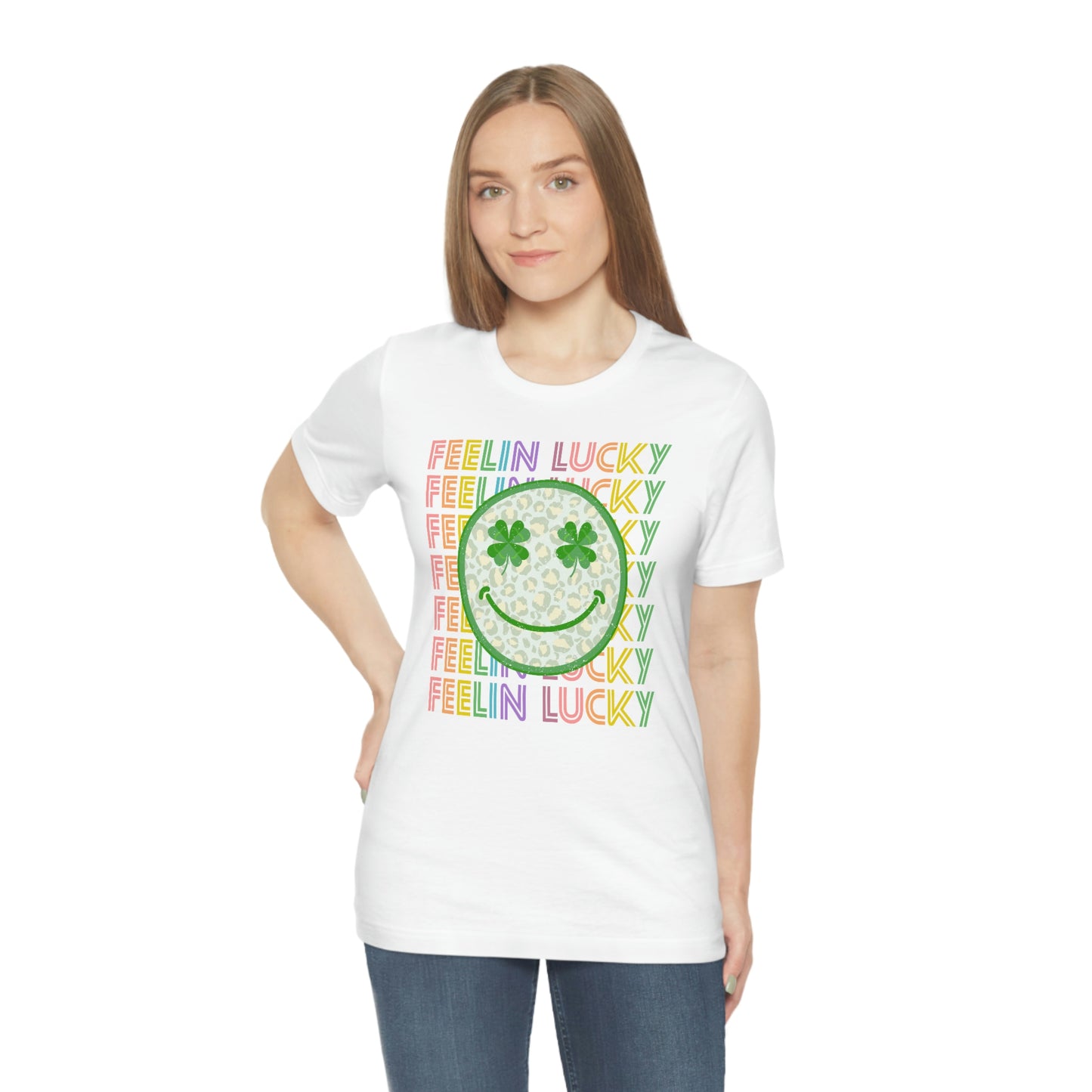 St. Patrick's Day "Feelin Lucky" Unisex Jersey Short Sleeve Tee