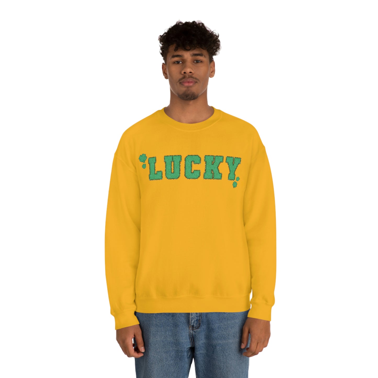 St. Patrick's Day "Lucky" Design Unisex Heavy Blend Crewneck Sweatshirt