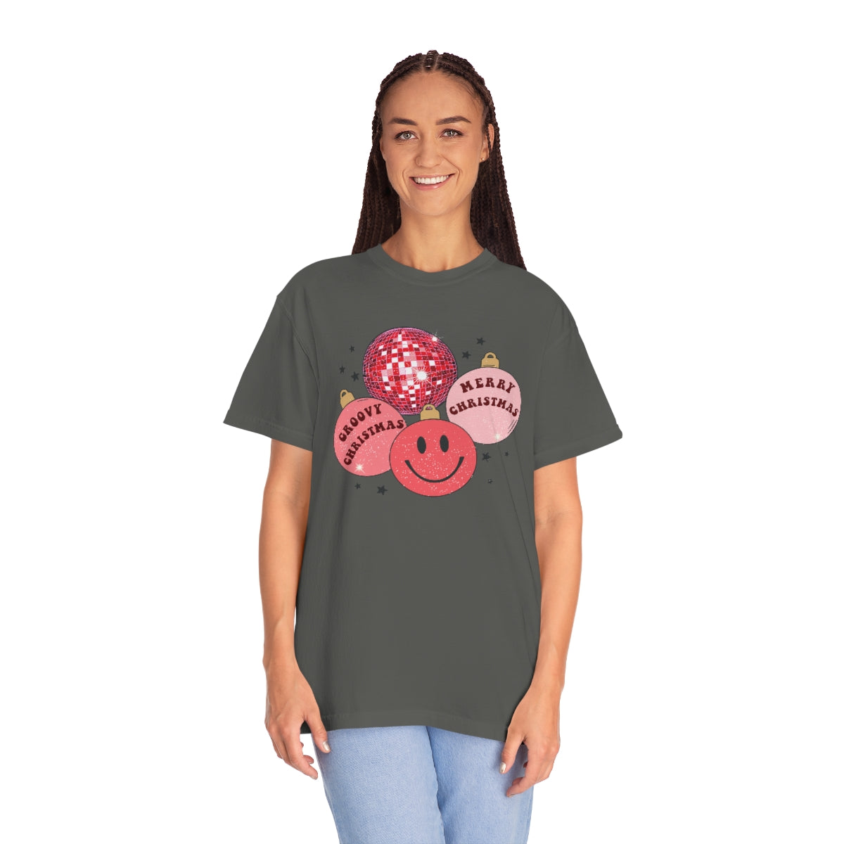 Groovy Christmas Unisex Garment-Dyed Comfort Colors PREMIUM T-shirt