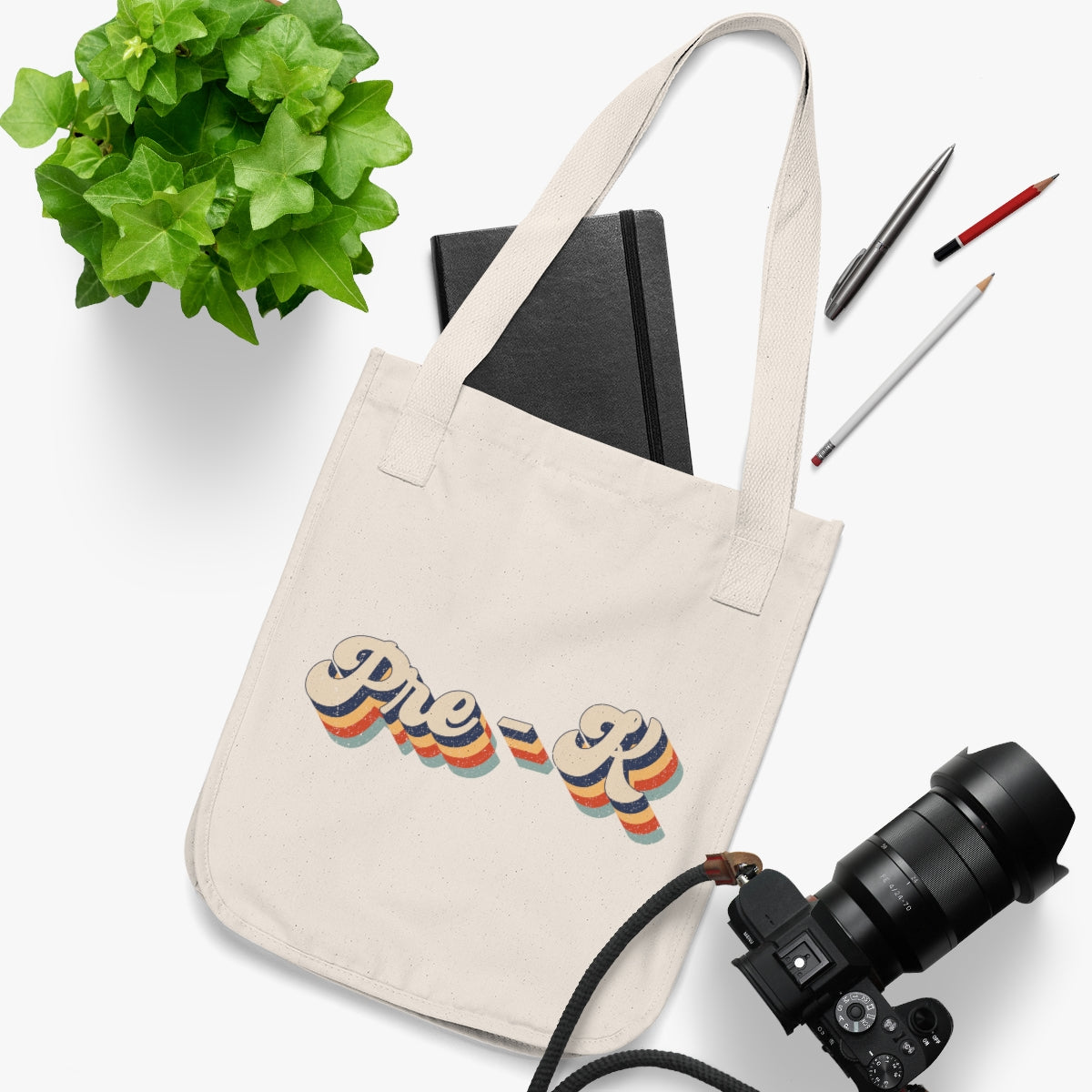 Pre-K Organic Canvas Tote Bag