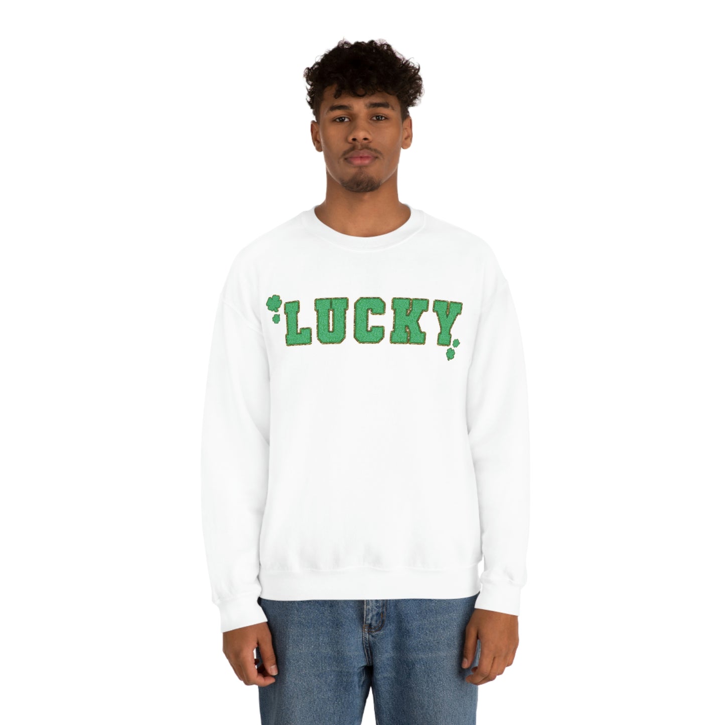 St. Patrick's Day "Lucky" Design Unisex Heavy Blend Crewneck Sweatshirt