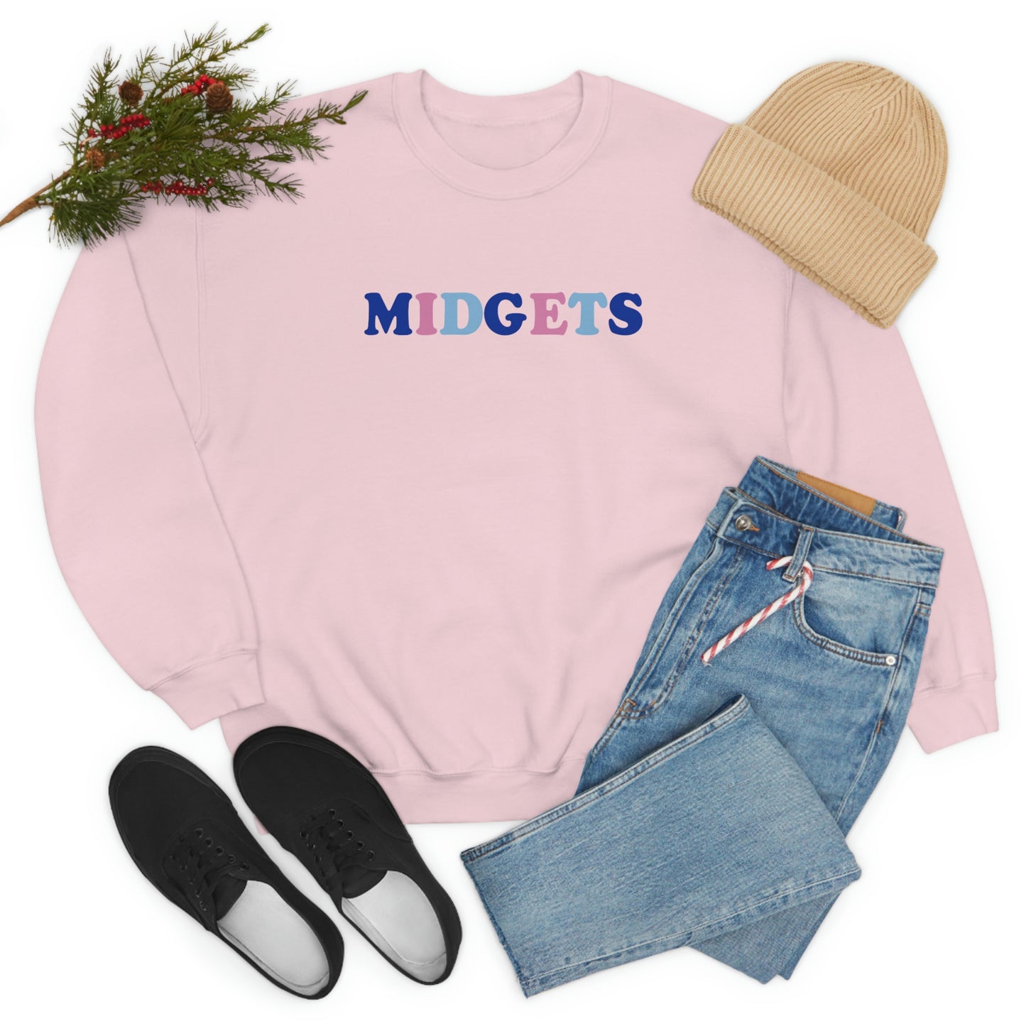 Pink and Blue Midgets Heavyweight Crewneck Sweatshirt