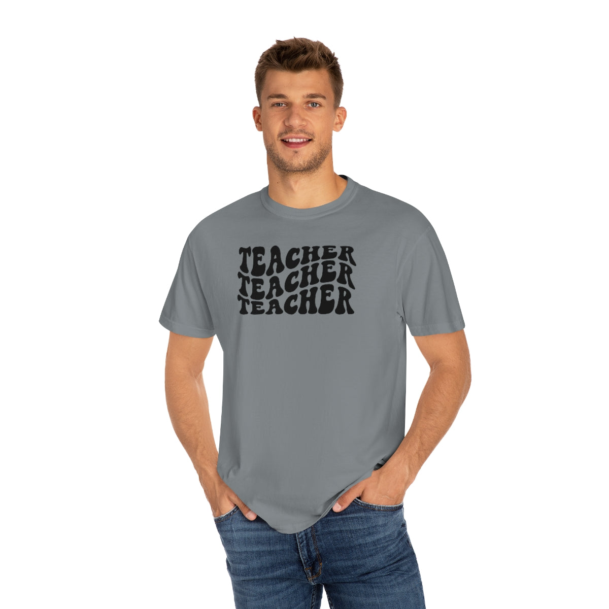 Teacher Black Print Unisex Garment-Dyed PREMIUM T-shirt