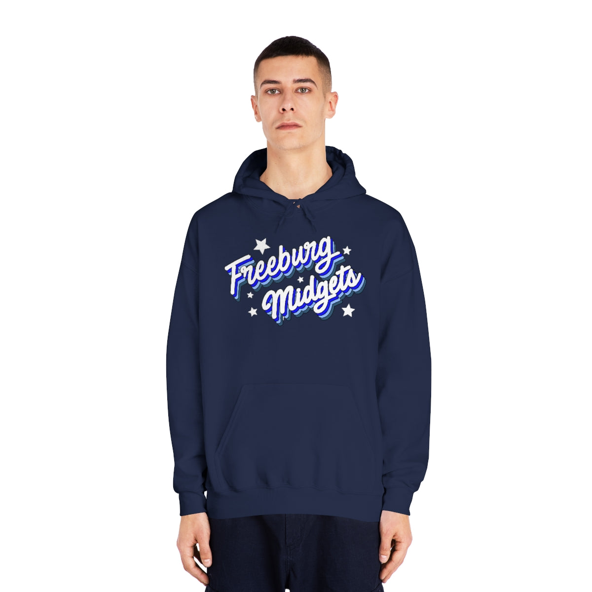 Retro Freeburg Midgets Unisex DryBlend® Hooded Sweatshirt