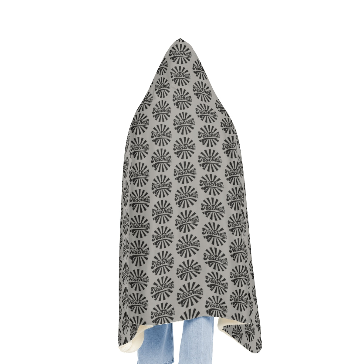 Gray " Teacher" Snuggle Blanket