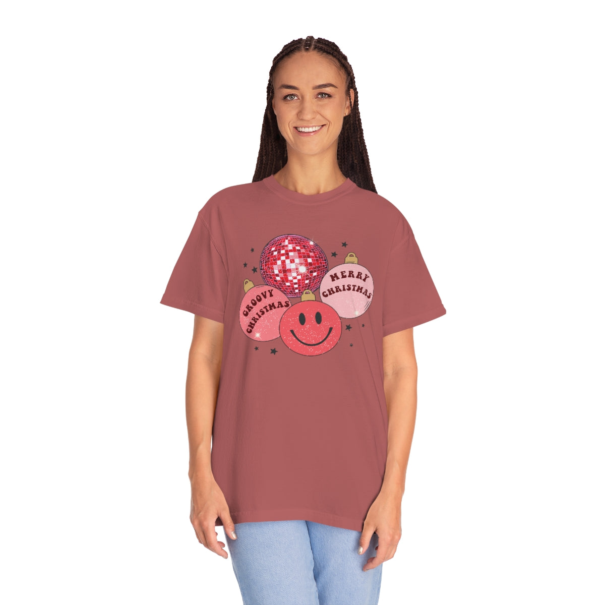 Groovy Christmas Unisex Garment-Dyed Comfort Colors PREMIUM T-shirt