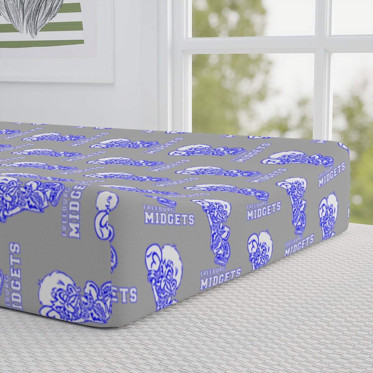 Gray Freeburg Midgets Baby Changing Pad Cover