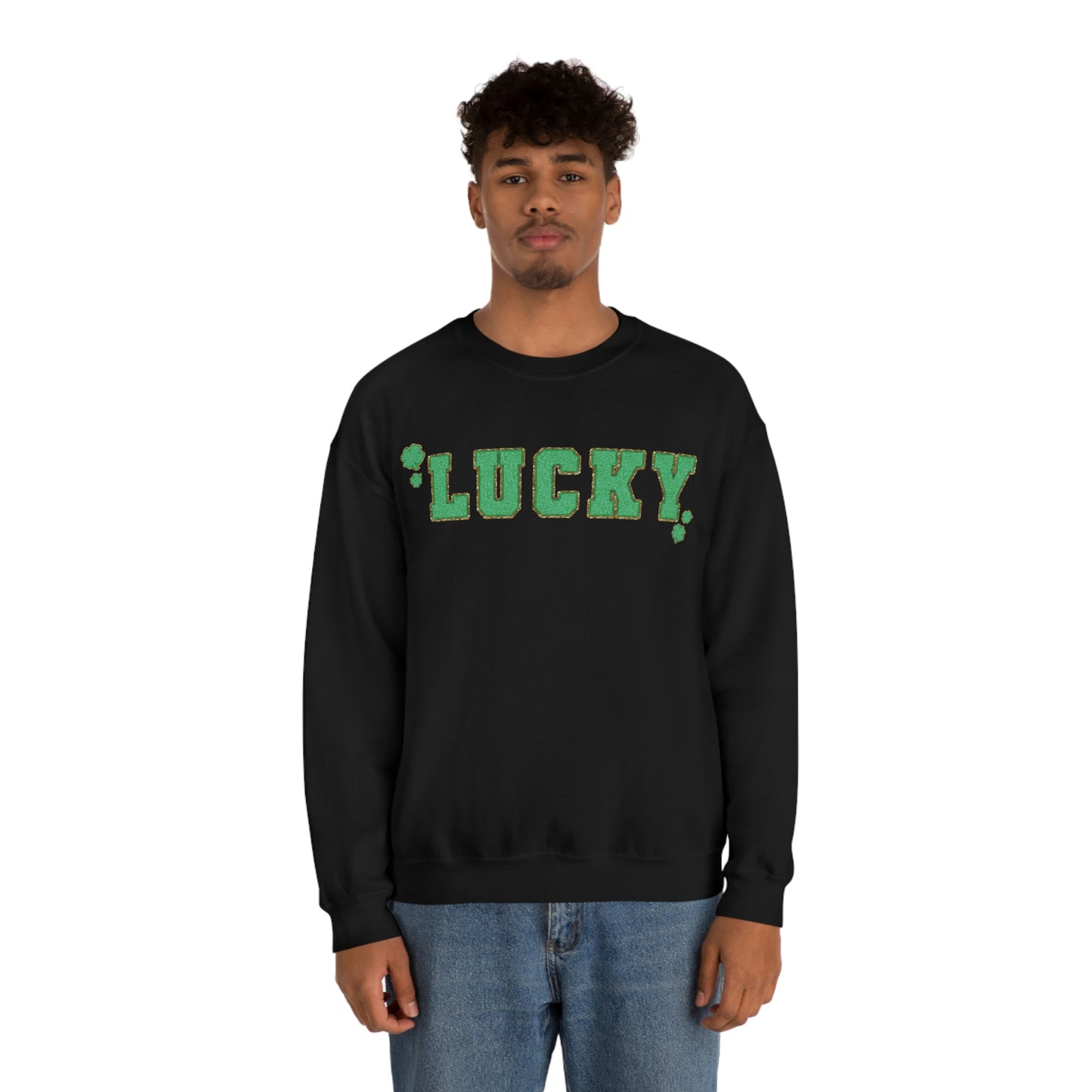 St. Patrick's Day "Lucky" Design Unisex Heavy Blend Crewneck Sweatshirt