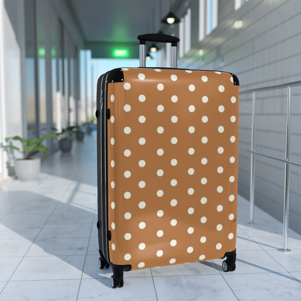 Rustic Polka Dots Suitcases