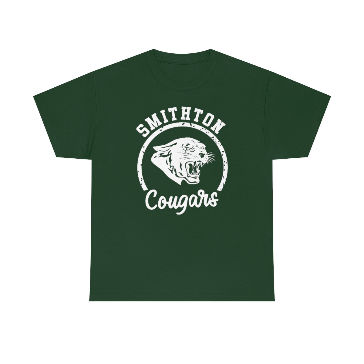 Smithton Cougars - White Imprint Unisex Heavy Cotton Tee