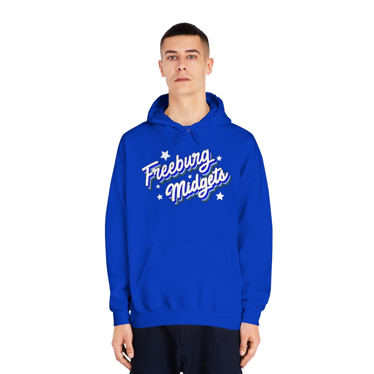 Retro Freeburg Midgets Unisex DryBlend® Hooded Sweatshirt