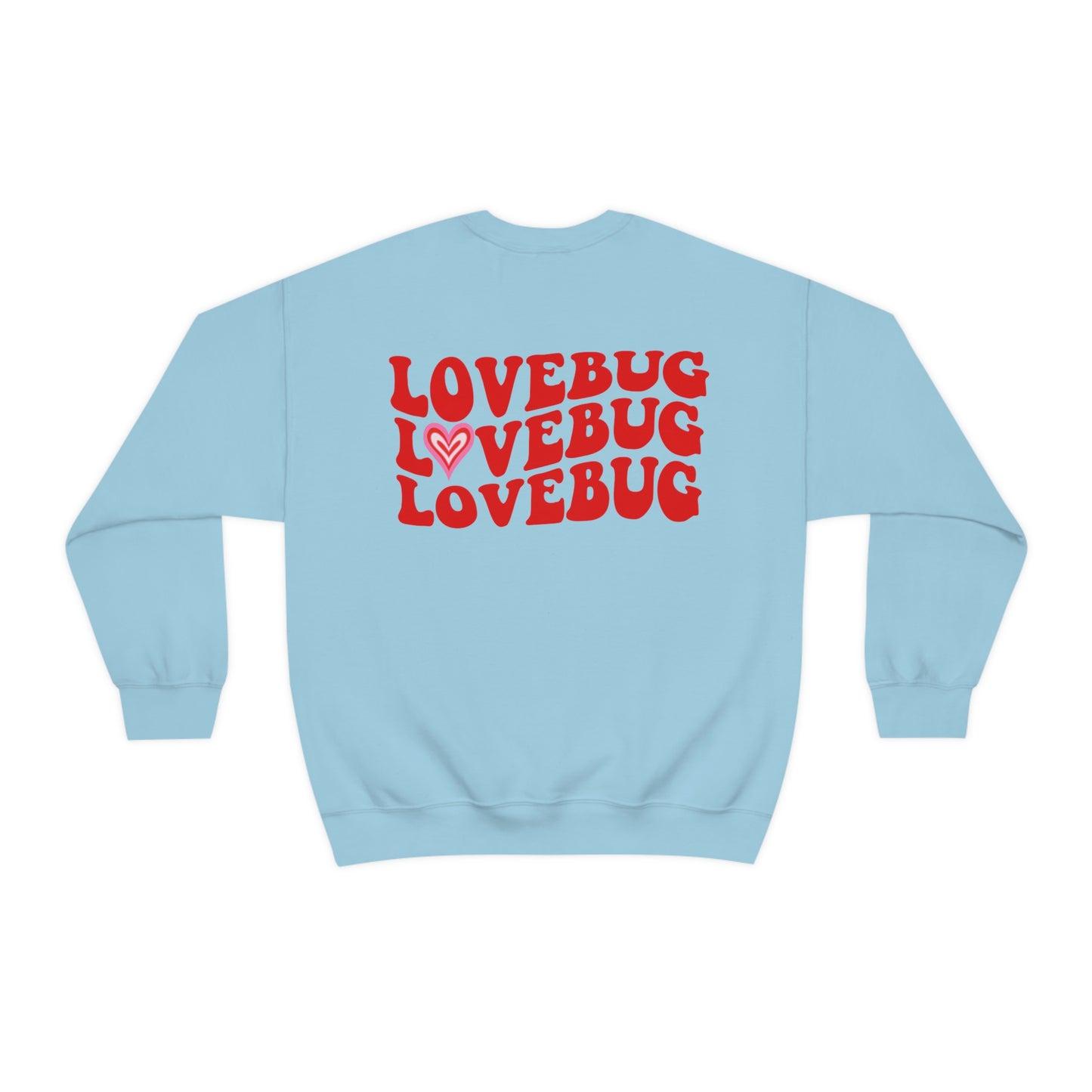 Front and Back Image "Lovebug" Unisex Heavy Blend™ Crewneck Sweatshirt