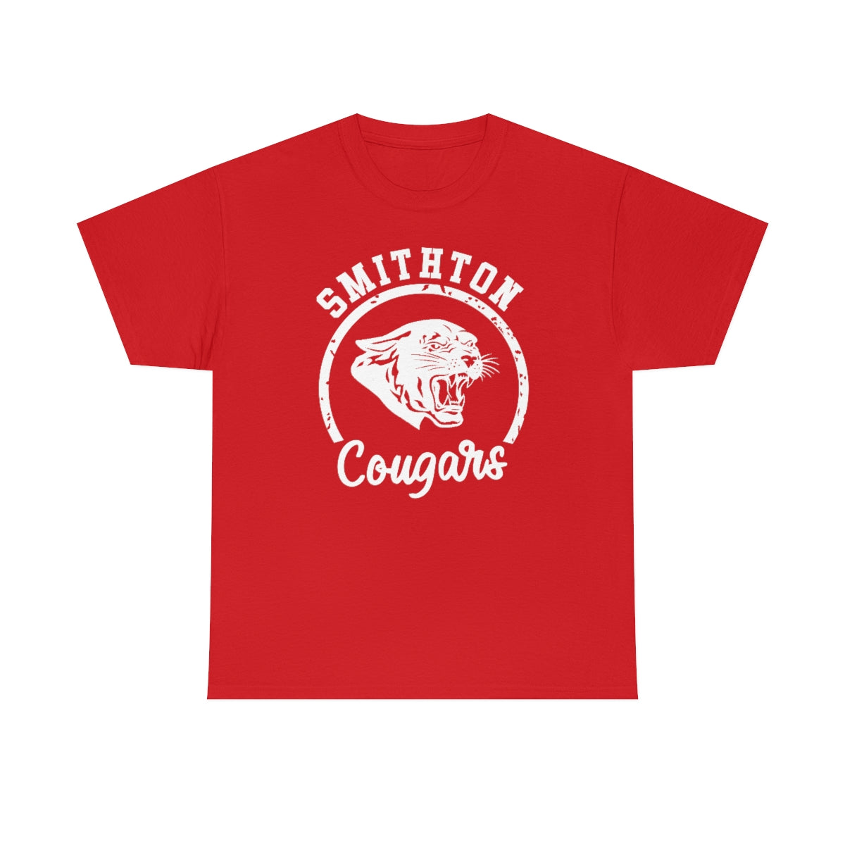 Smithton Cougars - White Imprint Unisex Heavy Cotton Tee