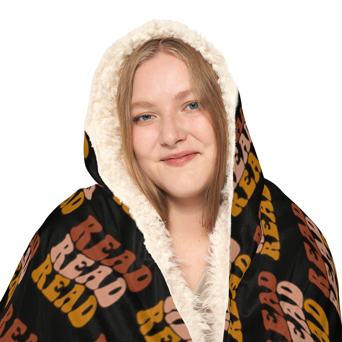 Black "Read Read Read" Snuggle Blanket