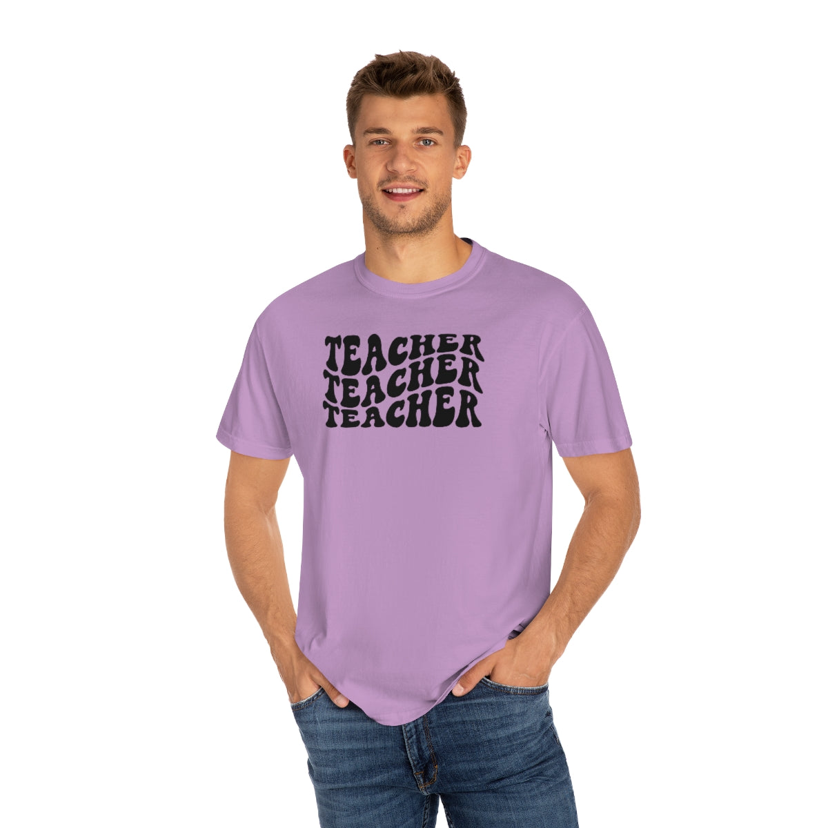 Teacher Black Print Unisex Garment-Dyed PREMIUM T-shirt