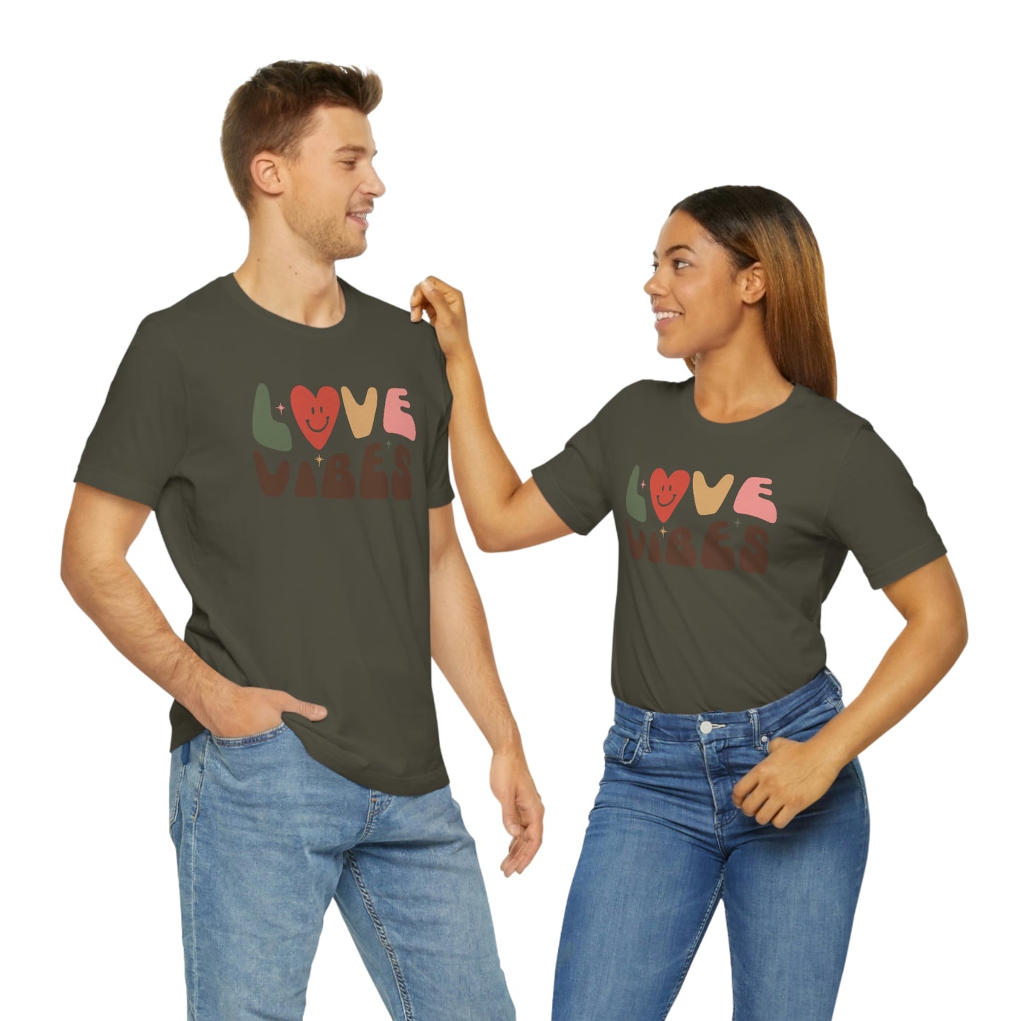 "Love Vibes" Unisex Jersey Short Sleeve Tee